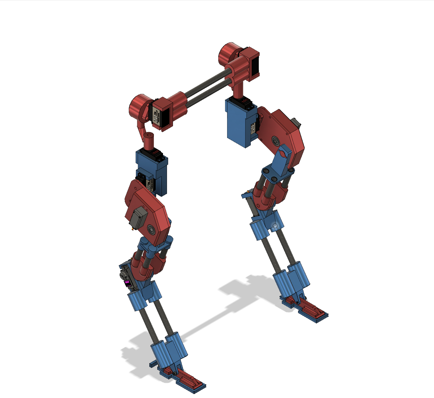 3DPBLBR - An open-source, bird-leg, bipedal robot.