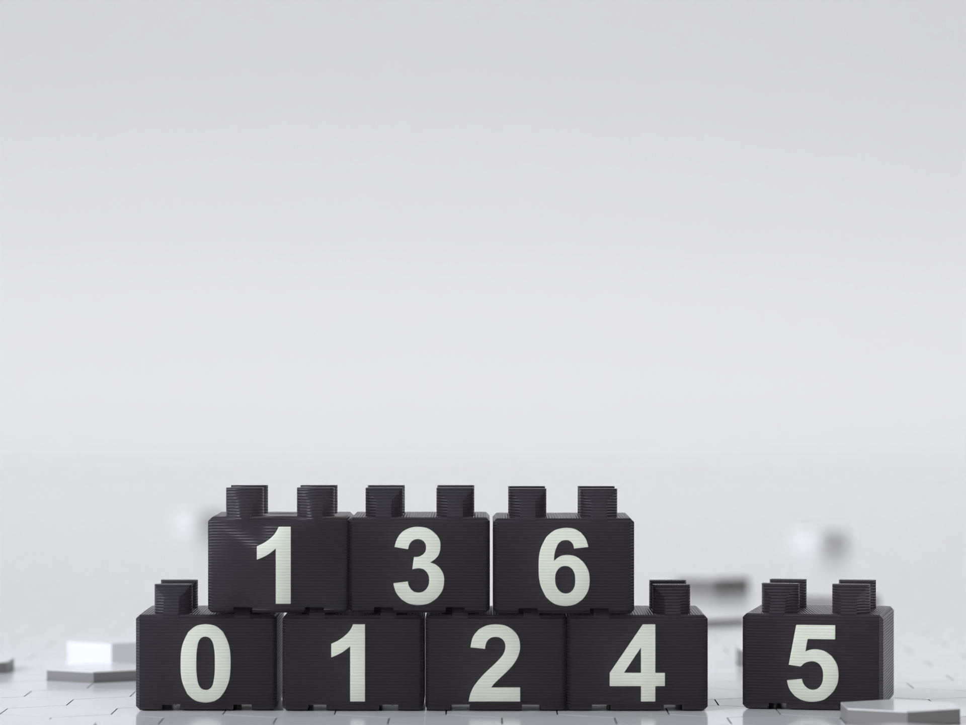 Miniatura 2 do modelo 3D Stackable number blocks for math education with dragon base