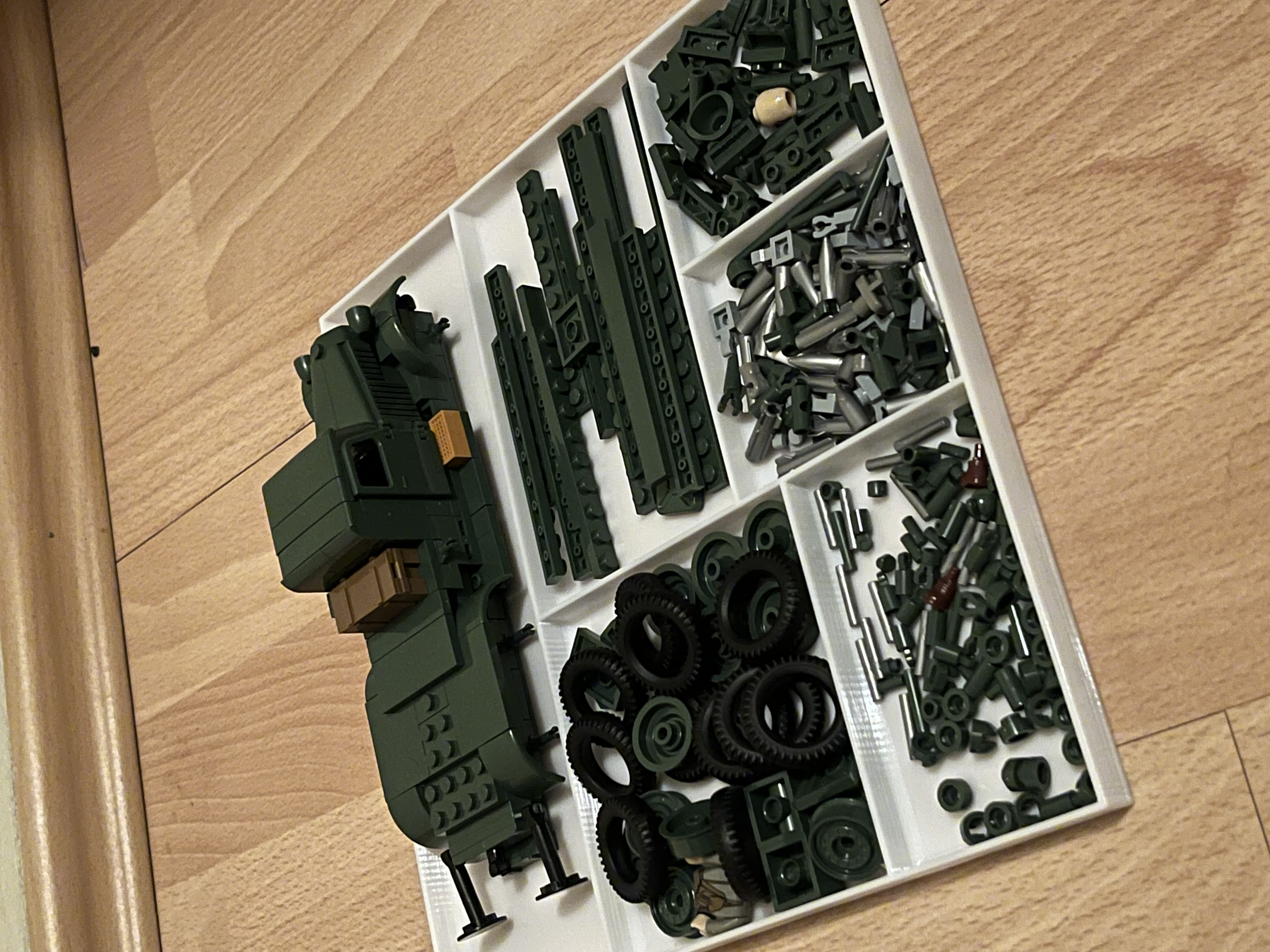 tray for stacking LEGO bricks
