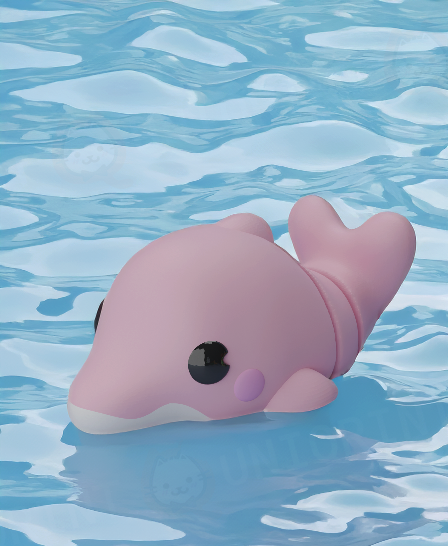 Flexi Amazon River Dolphin Keychain (Single Color)