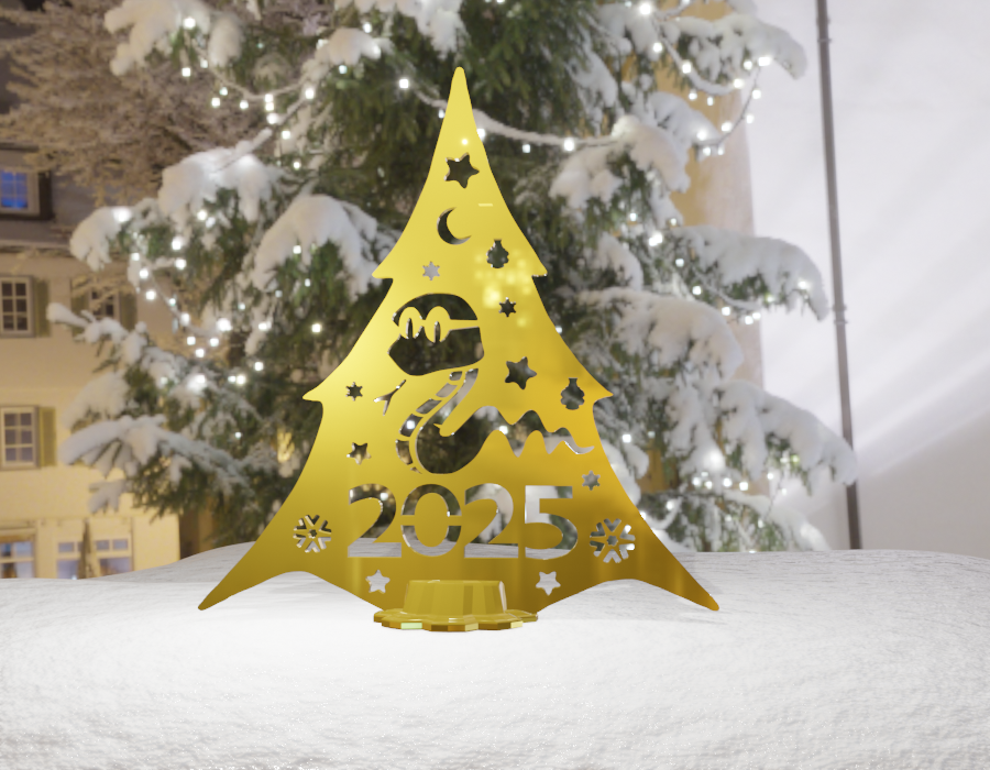 Yılan ile Noel Ağacı 2025 (Sadece Plastik Aparattır!!!)