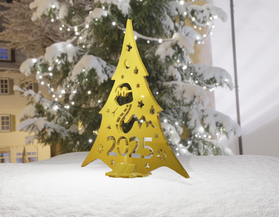 Yılan ile Noel Ağacı 2025 (Sadece Plastik Aparattır!!!)