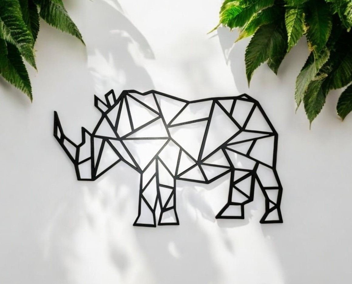 Geometric Rhino - Wall Art/Decoration