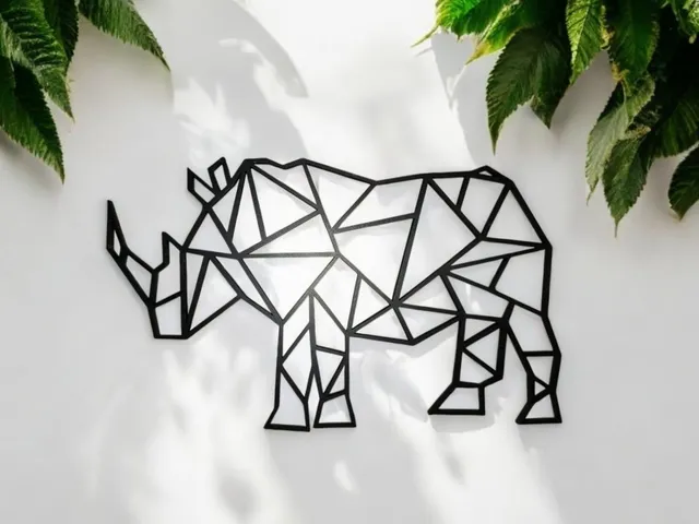 Geometric Rhino - Wall Art/Decoration