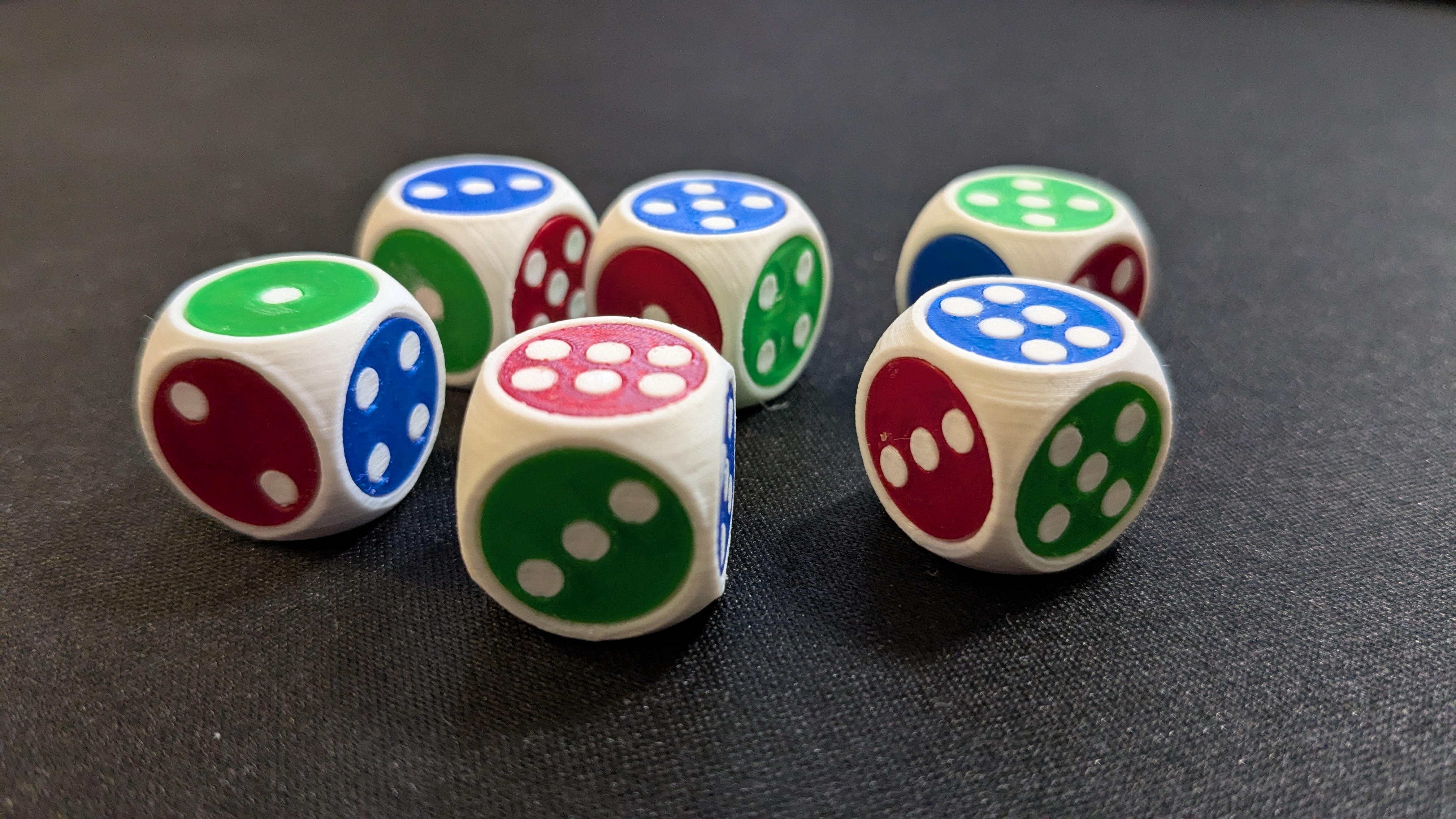 Multicolor Dice (D6) without MMU/AMS