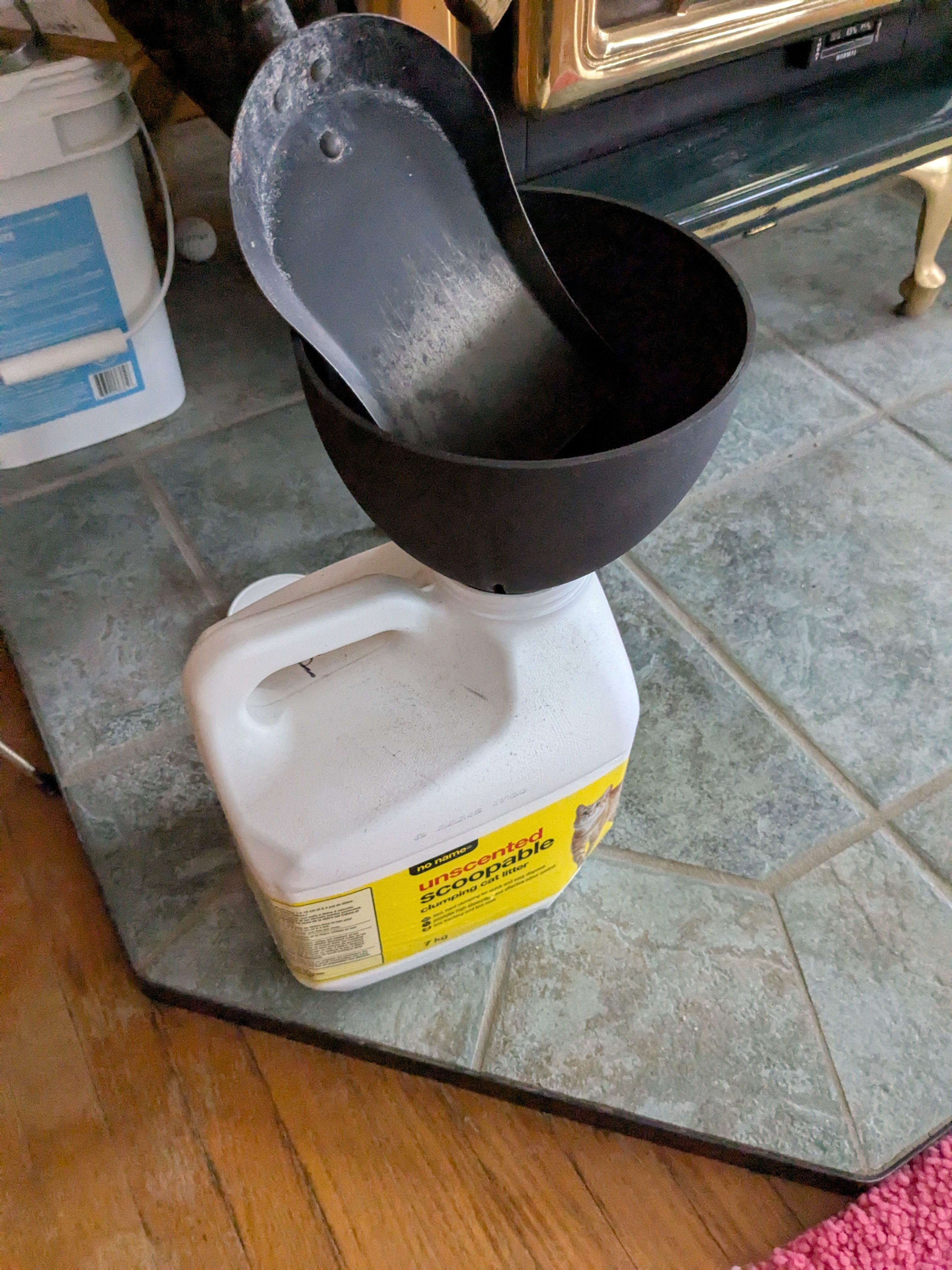Funnel for woodstove ash bin jug.