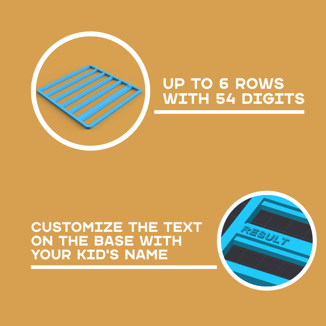 Customizable Math Learning Tool for Kids – Fun and Educational 3D Printable Set — miniatura 3