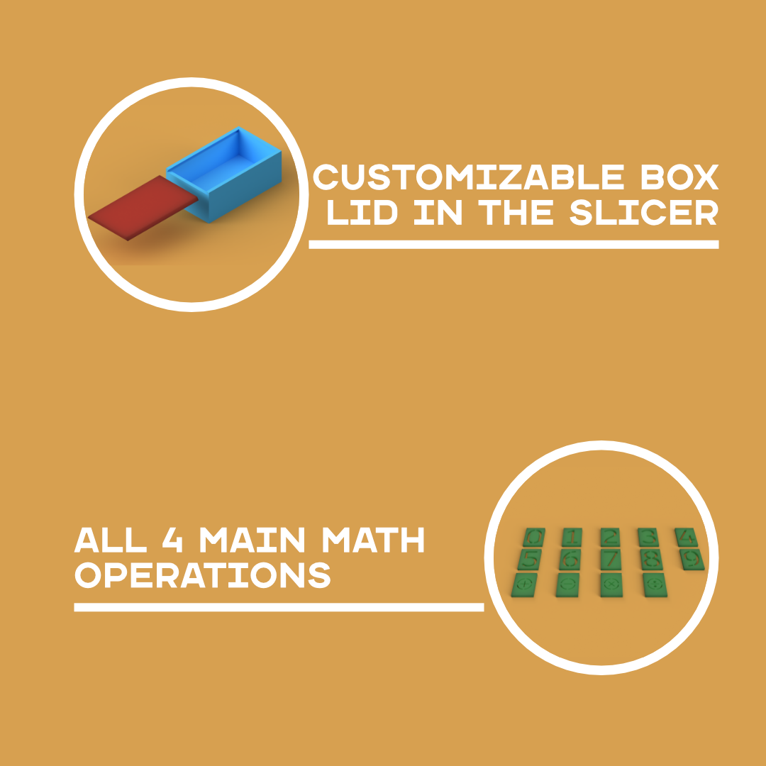Customizable Math Learning Tool for Kids – Fun and Educational 3D Printable Set — miniatura 4