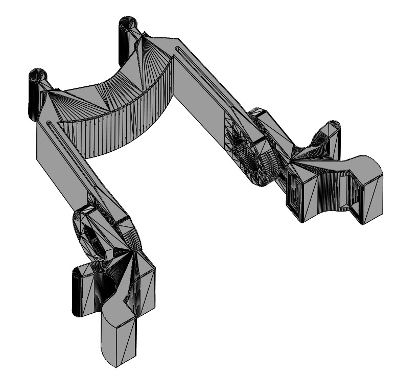 Narrow Base & thick tablet clamp, compatible with "Universal Tablet  Holder" by Bananenminister 3D model thumbnail