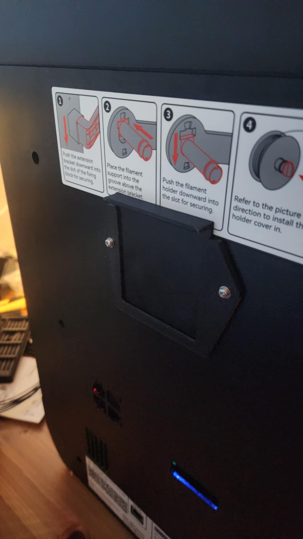 QIDI Q1 Pro Exhaust fan removeable back cover