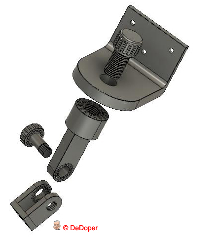 Wall mount bracket 360 degree rotating with steps