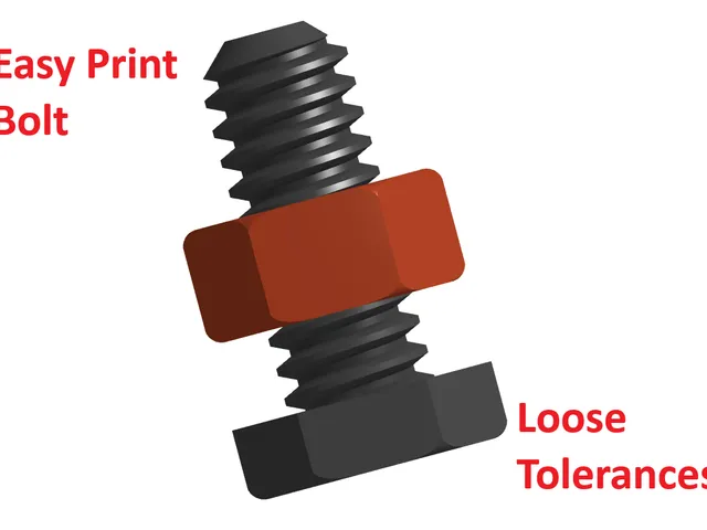 Easy Print Nut & Bolt - Loose Tolerances - No supports