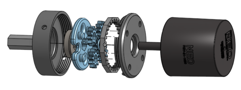 4:1 reduction planetary gearbox (FRC)
