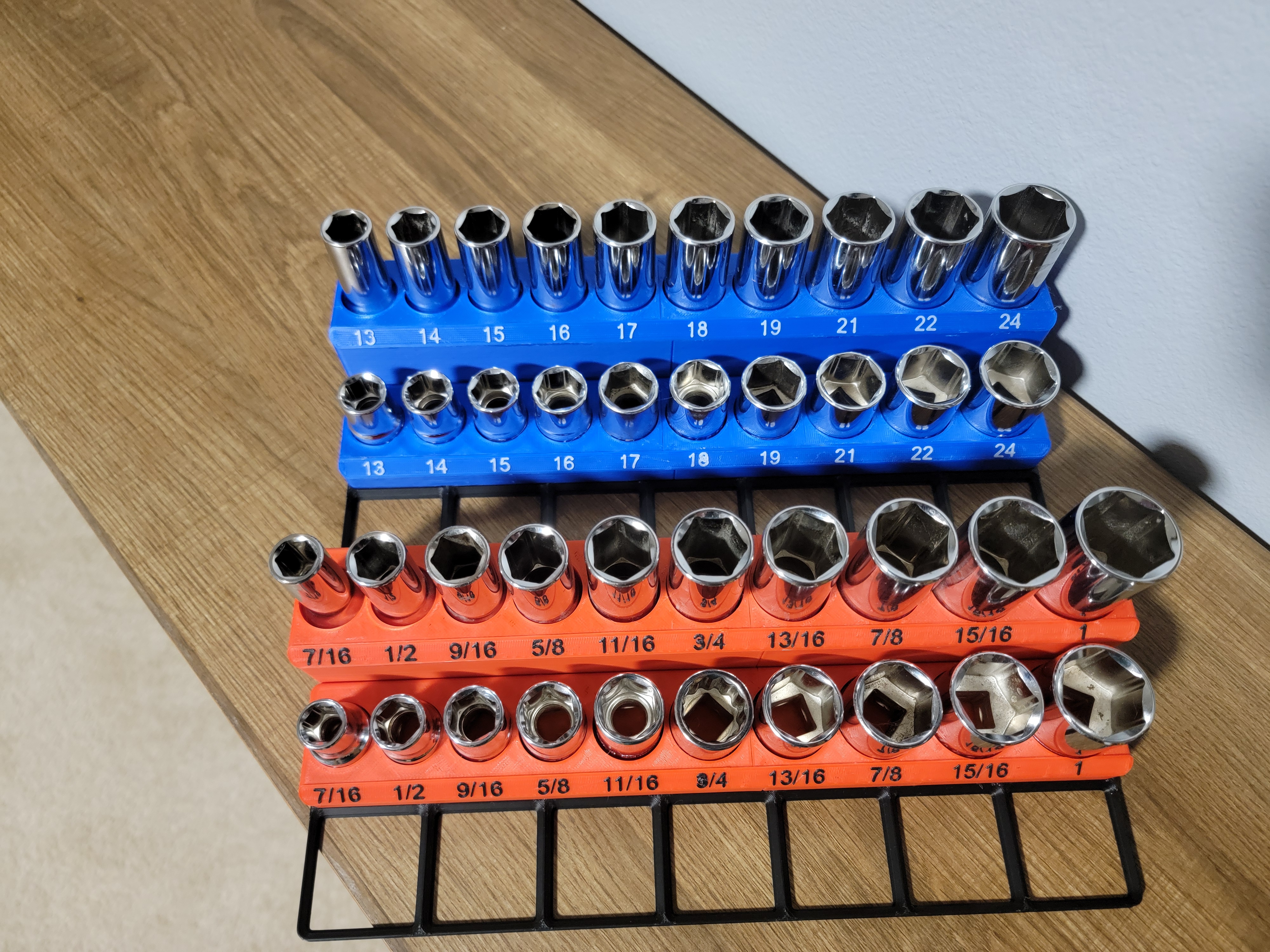 Socket Holders 1/2" Drive - Gridfinity (1 row) — thumbnail 2
