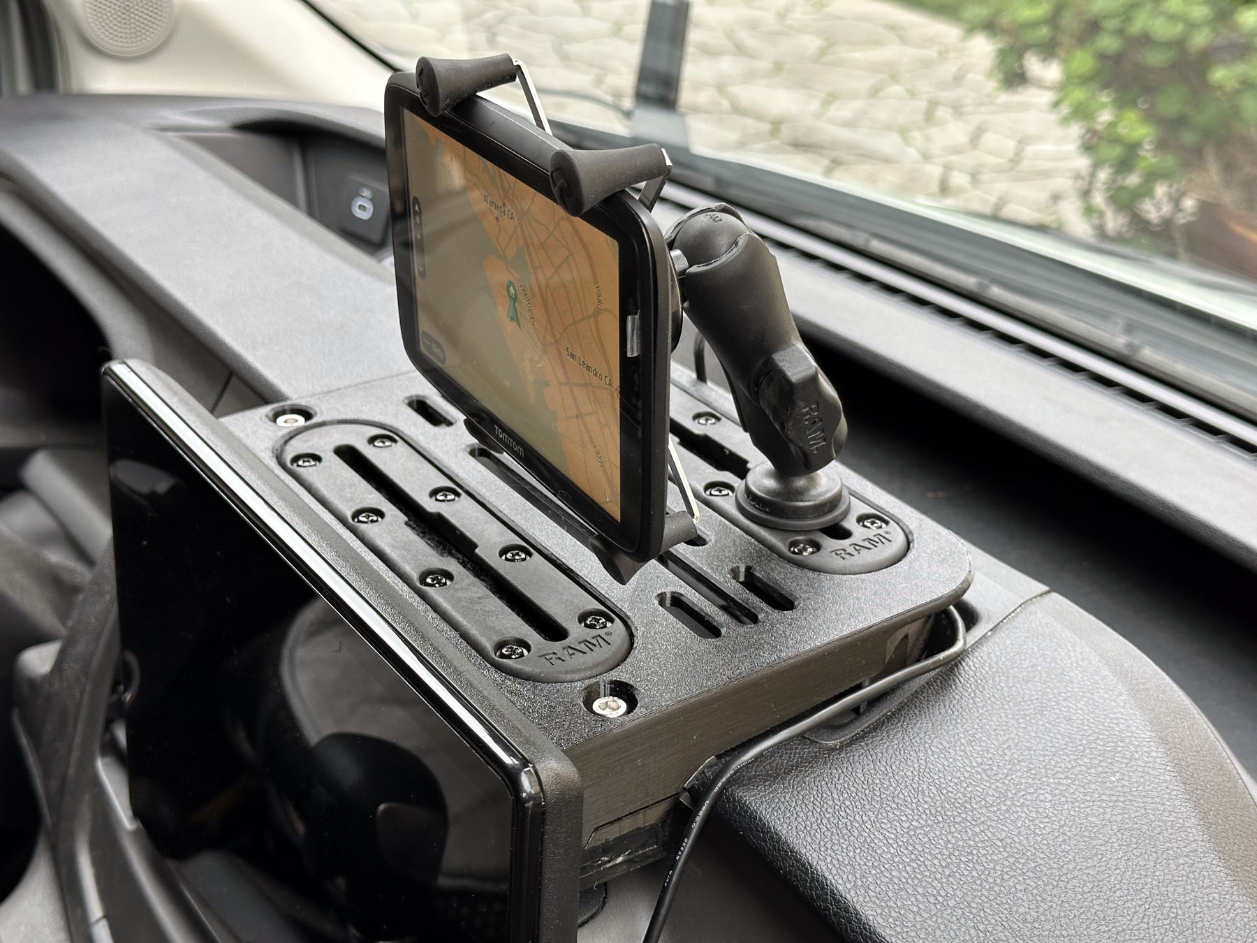 Ford Transit van dashboard accessory mounting plate