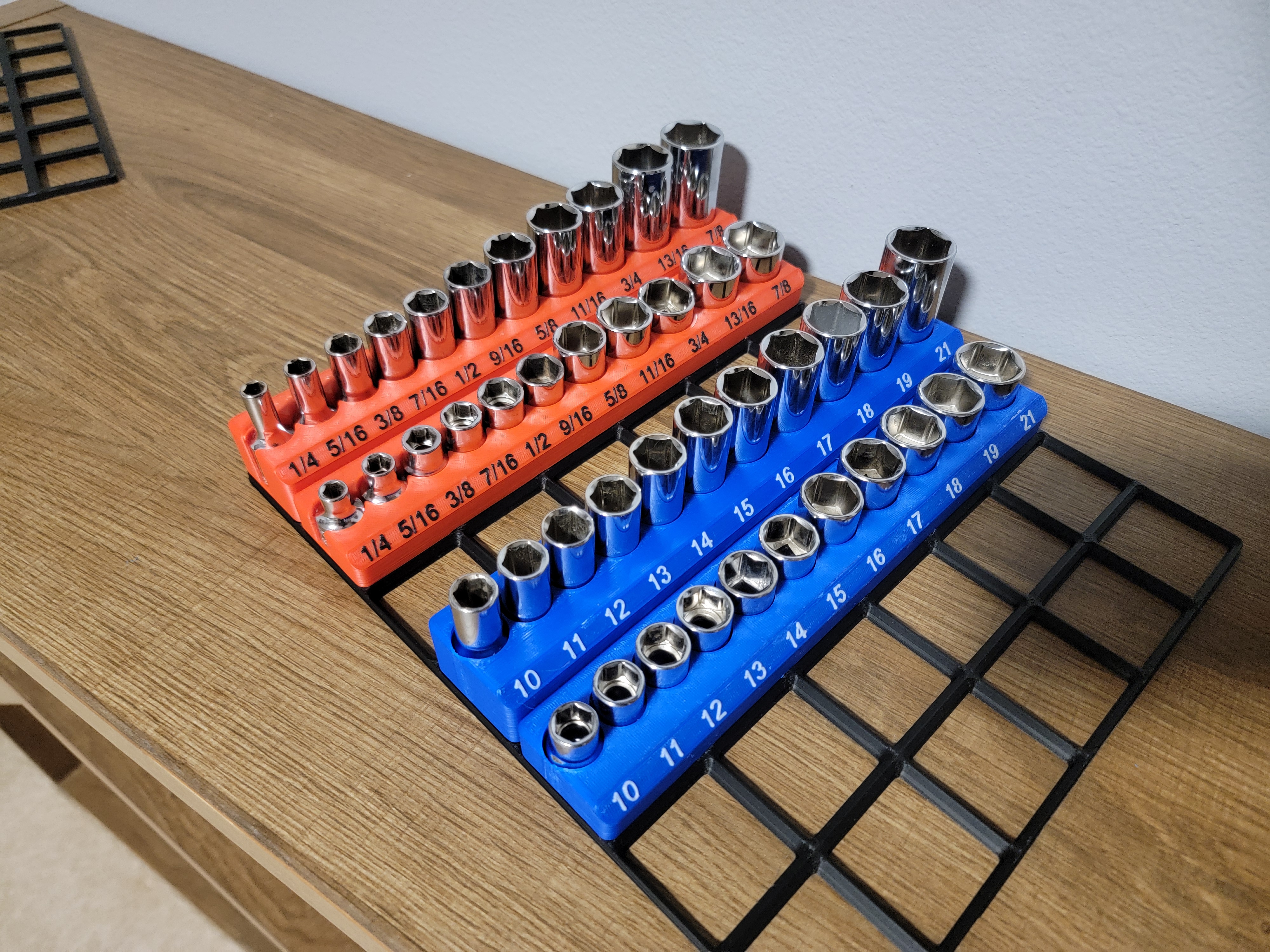Miniatura 3 do modelo 3D Socket Holders 3/8" Drive - Gridfinity (1 row)