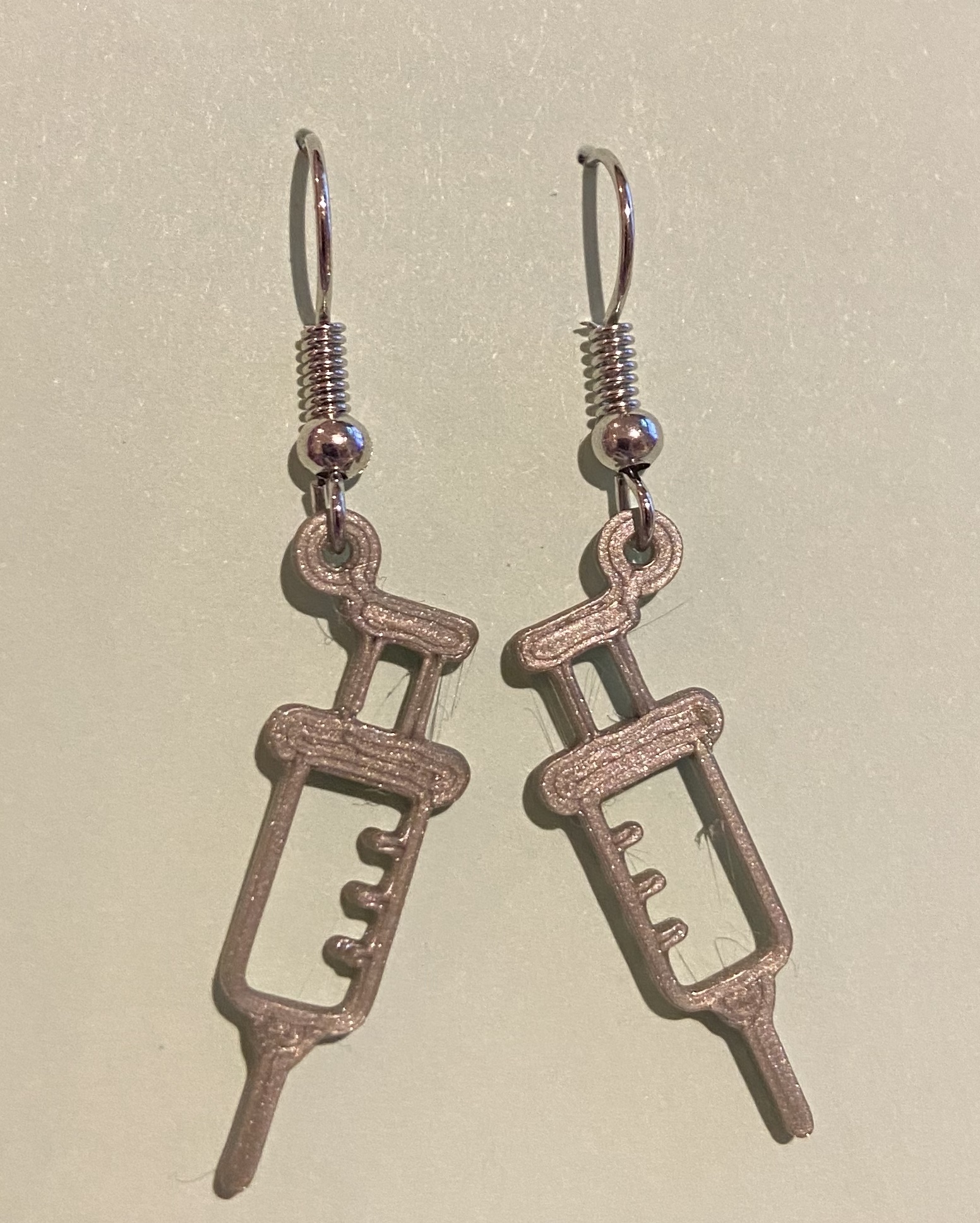 Miniatura 3 do modelo 3D Syringe earrings