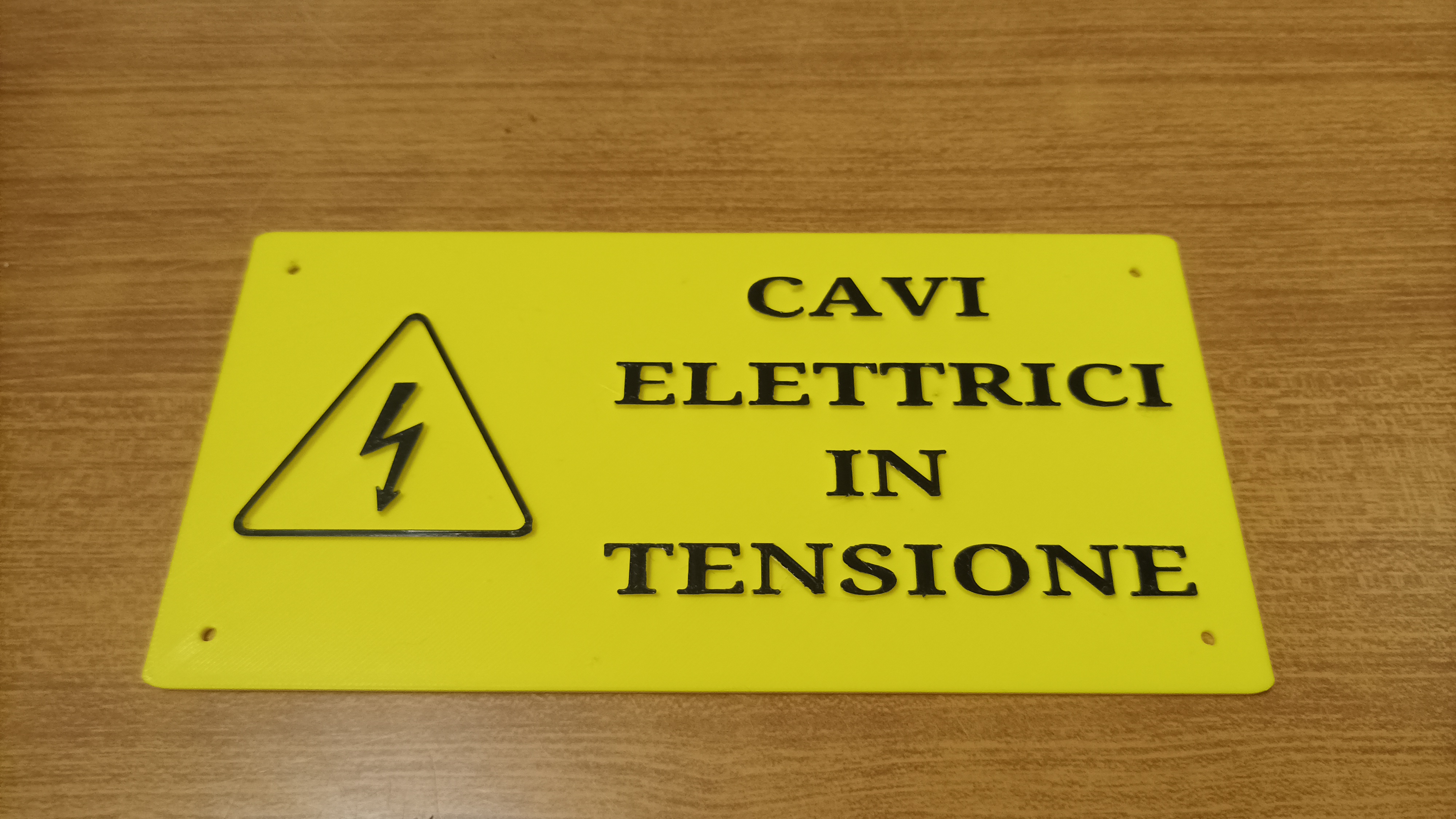 CARTELLO PERICOLO CAVI ELETTRICI IN TENSIONE
