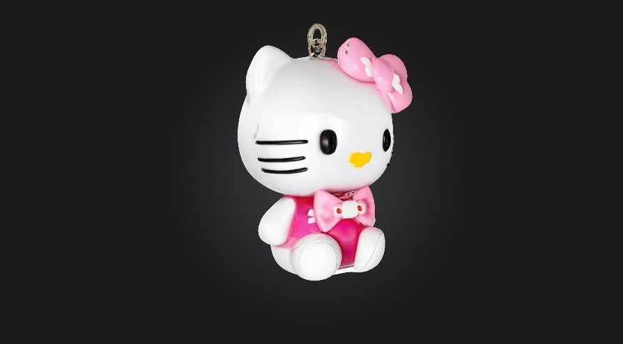 Miniatura 3 do modelo 3D hello kitty keychain