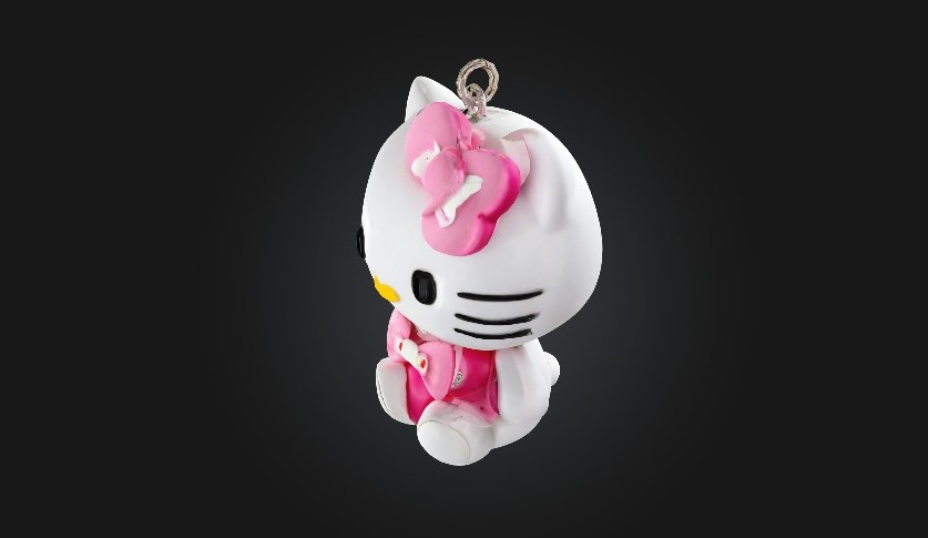 Miniatura 4 do modelo 3D hello kitty keychain