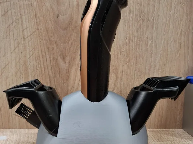 Simple stand for (braunn) King C. Gilette beard trimmer
