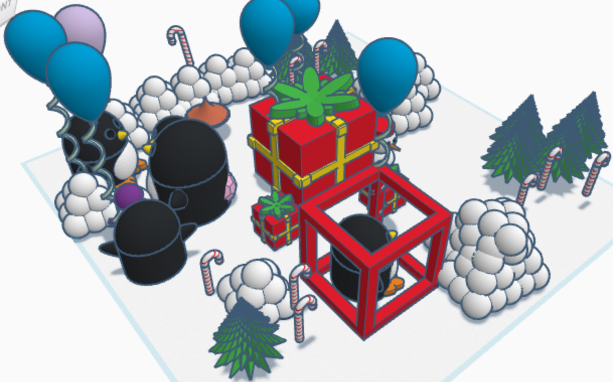 My submission for Penguin Party in tinkercad