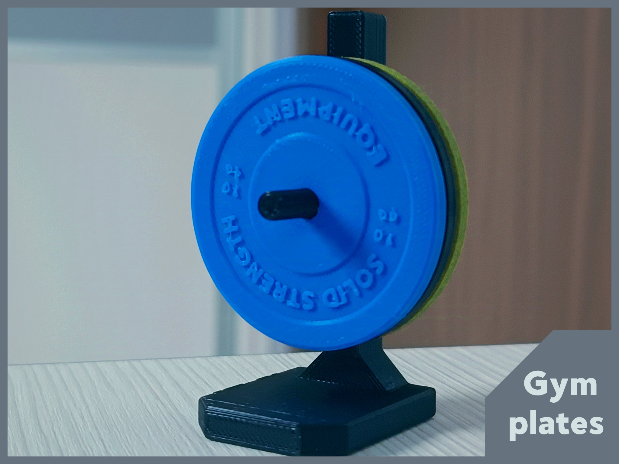 Weightlifting discs decoration