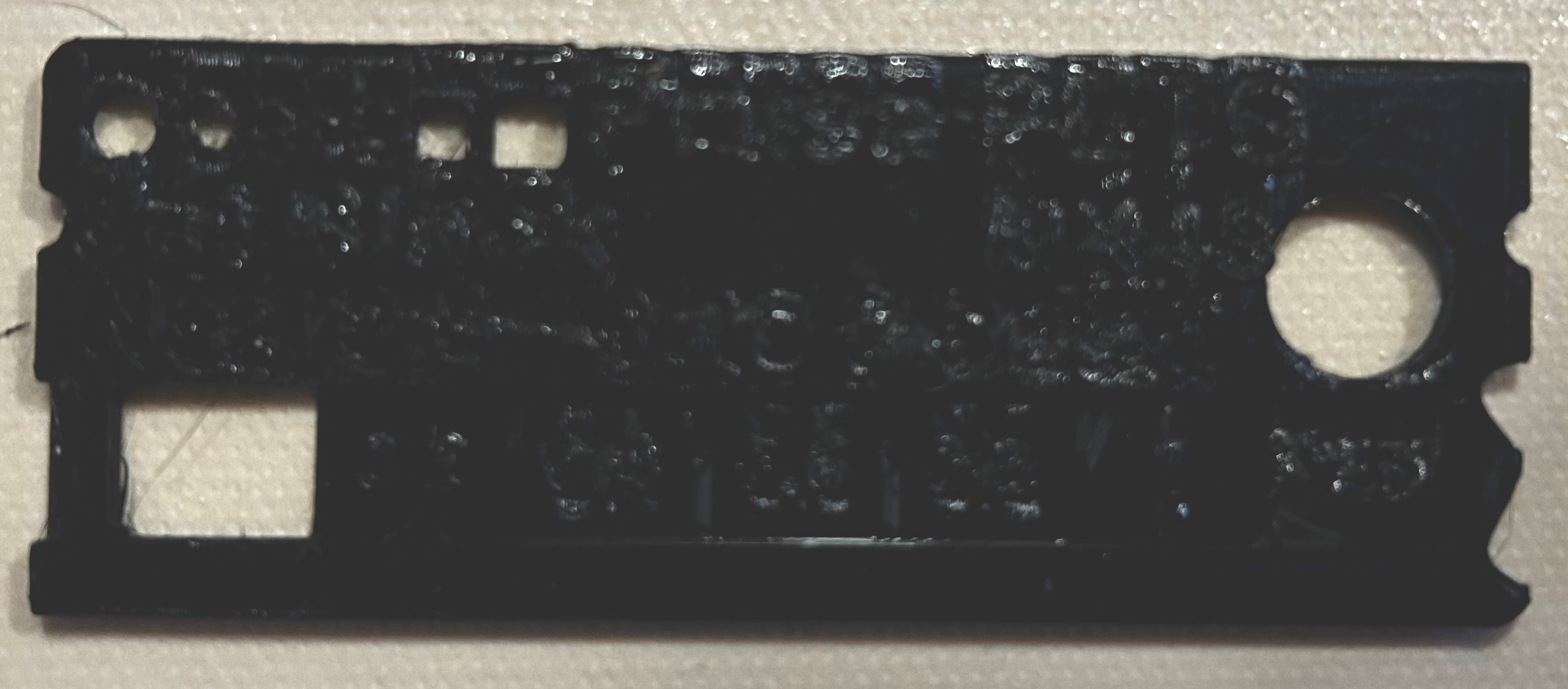Filament sample plate with detail information