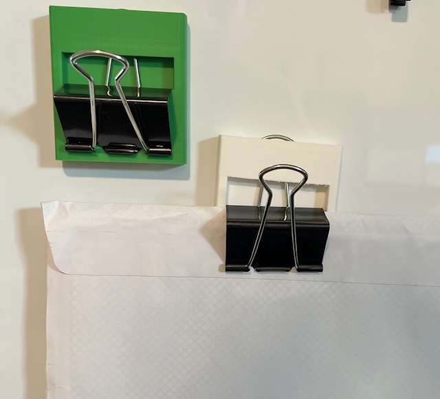 Binder Clip to Fridge Magent Adapter