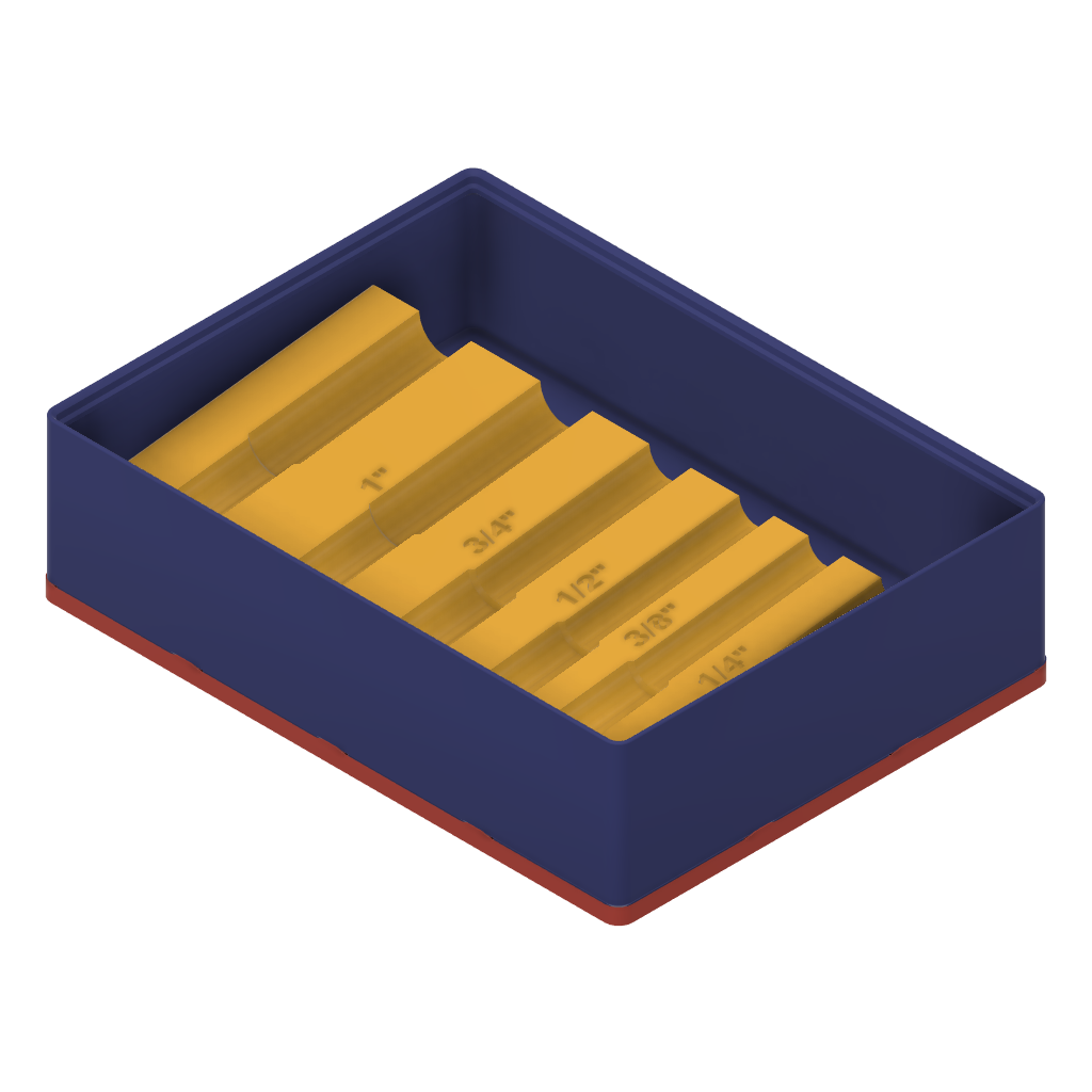 Gridfinity Tray for CMT Orange Imperial Forstner Bits