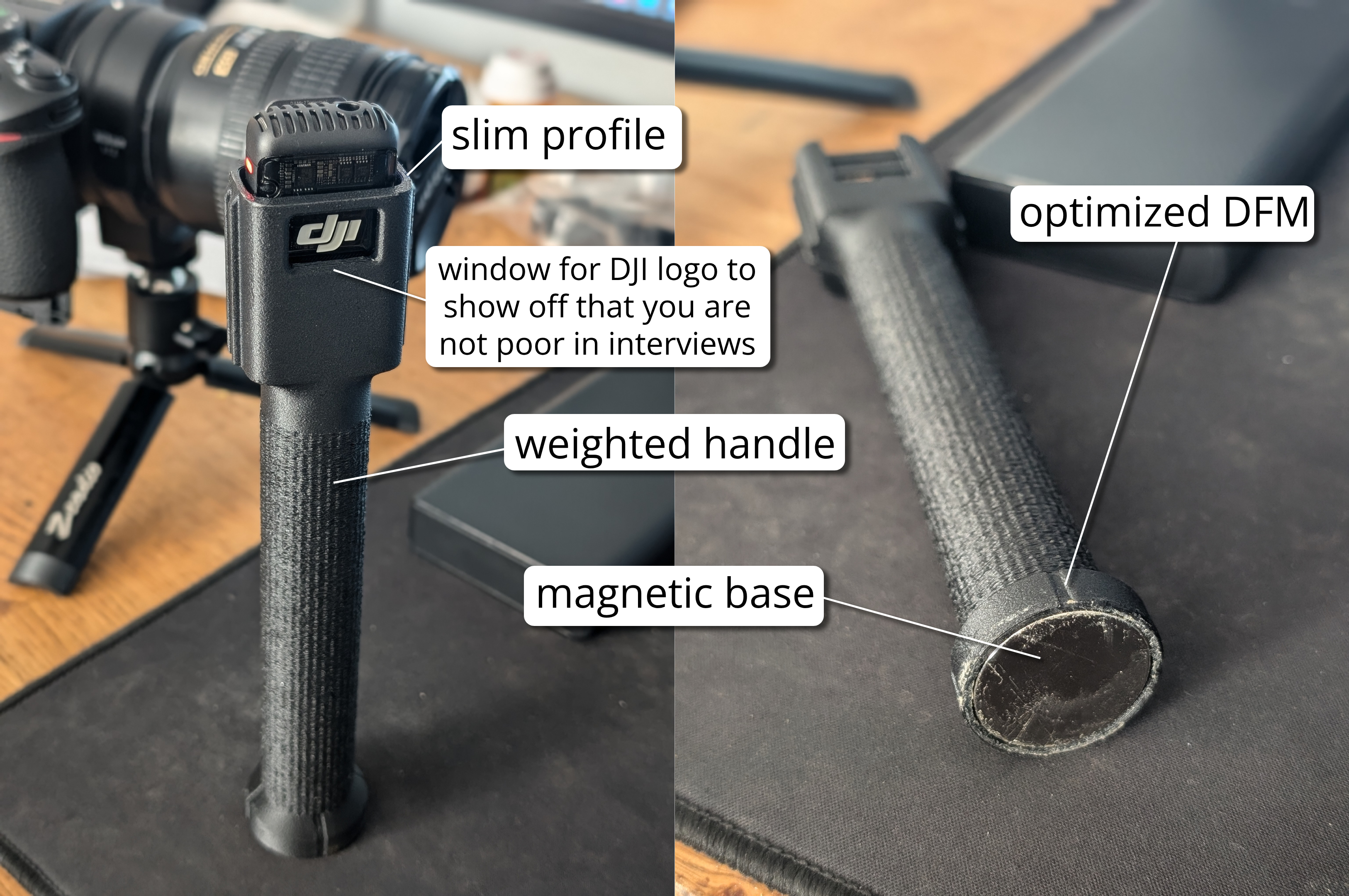 DJI Mic 2 Holder/Interview Handle
