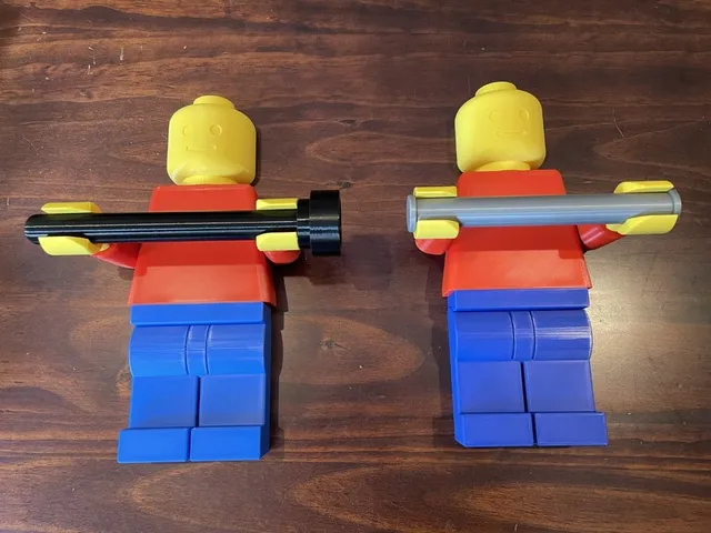 Alternate roll spindles for Lego Man TP holder