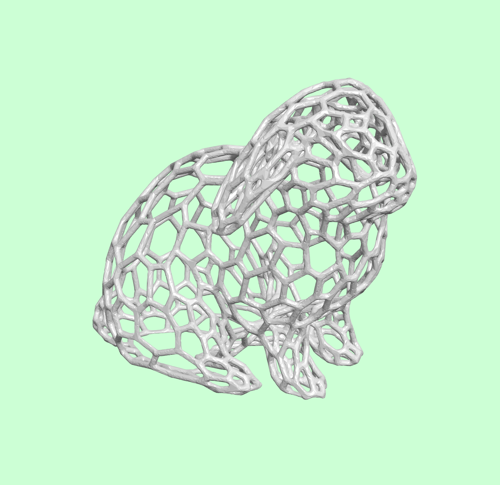 Lop Eared Rabbit Voronoi by mosselini1 | Download free STL model ...