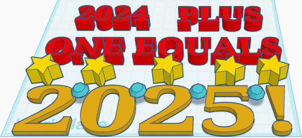 New Year 2025 celebration print-Numbers and Digits
