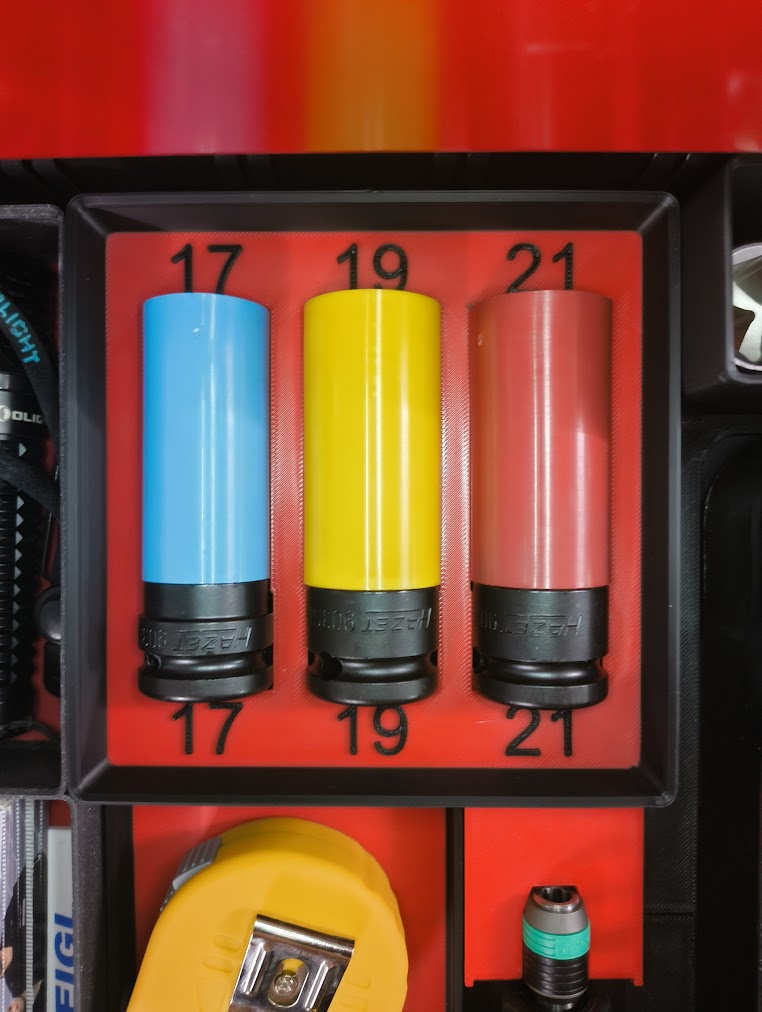 Hazet Gridfinity Impact socket set, Lug Nut Socket