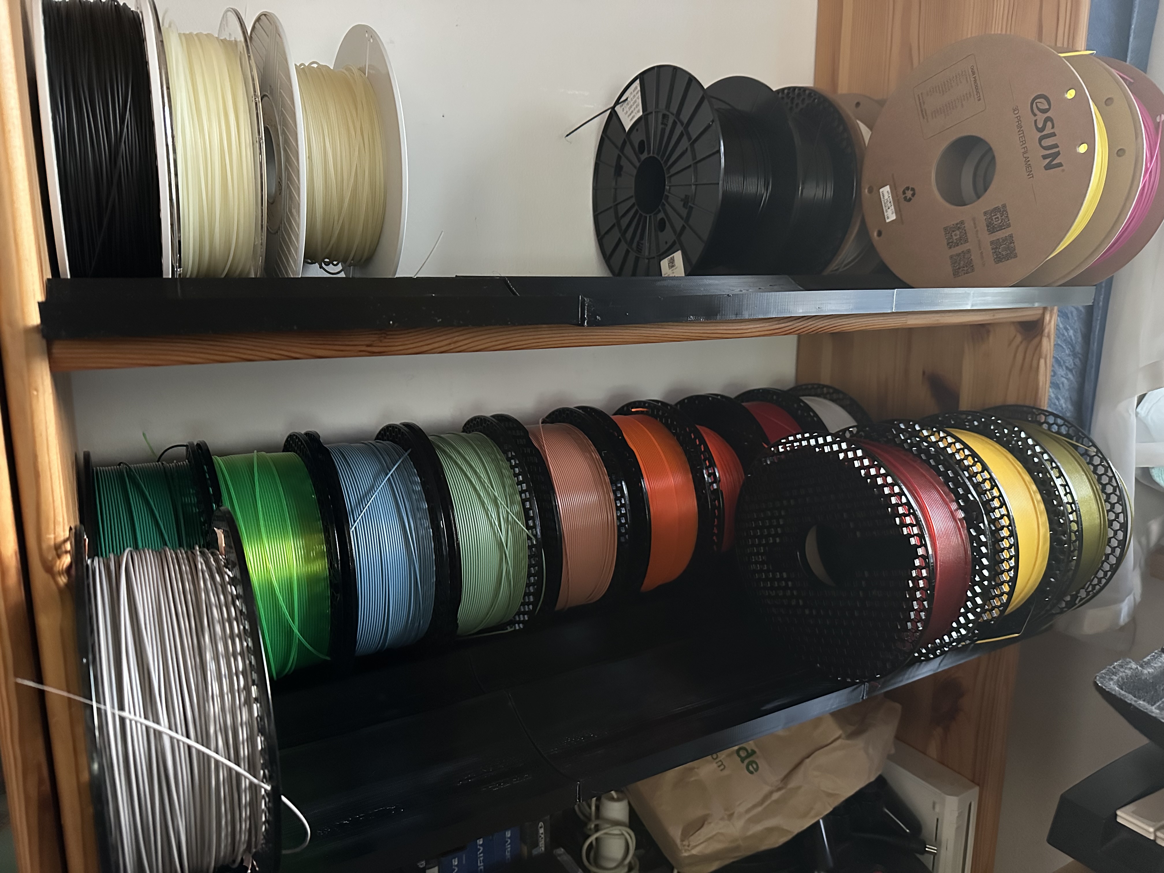 Spool-holder for a shelf