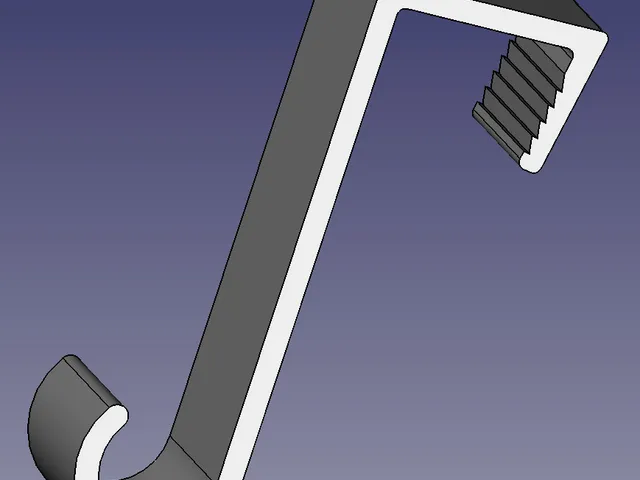Holder for curtain rod; curtain hook (FreeCAD) Halter für Gardinenstange; Gardinenhaken