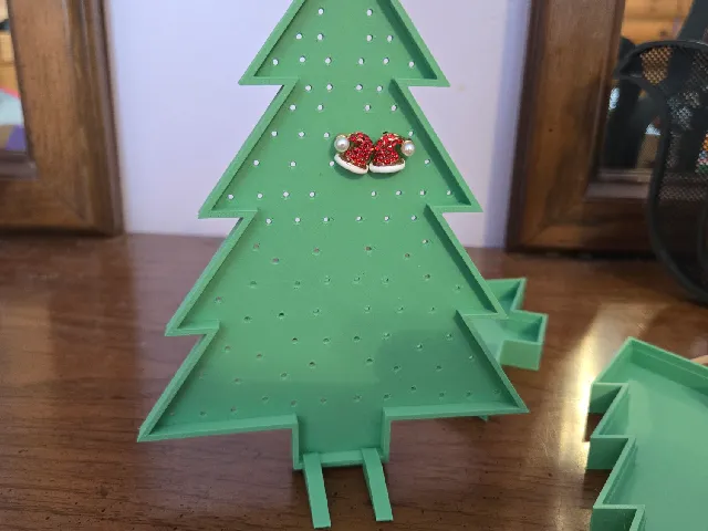 Christmas Tree Earring Holder and Storage