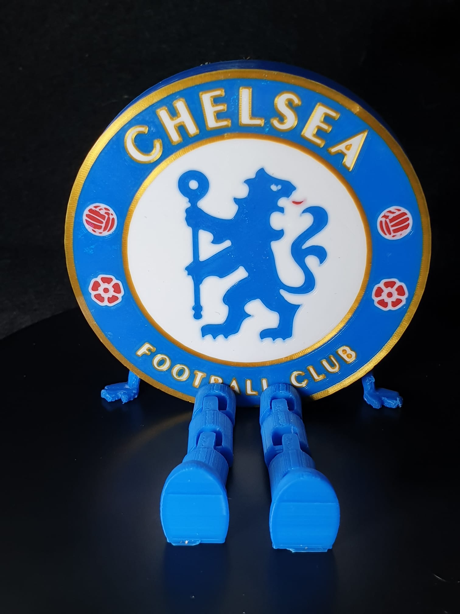 Chelsea FC shield with flexi legs