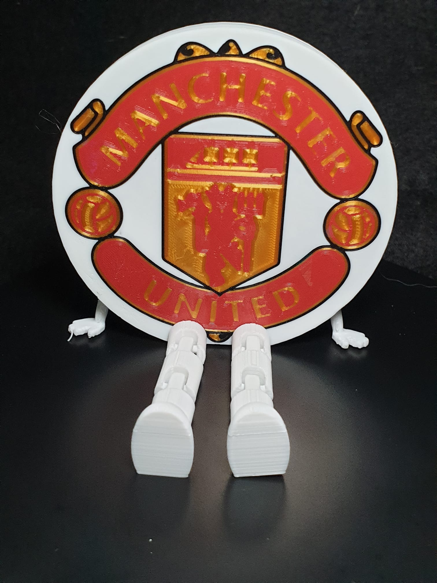 Manchester United FC shield with flexi legs