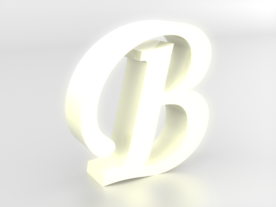 Decorative letters A-Z (Cursive), LED light