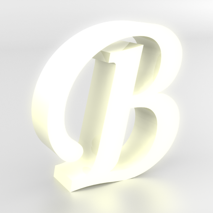 Decorative letters A-Z (Cursive), LED light by Tinkerer Designs ...