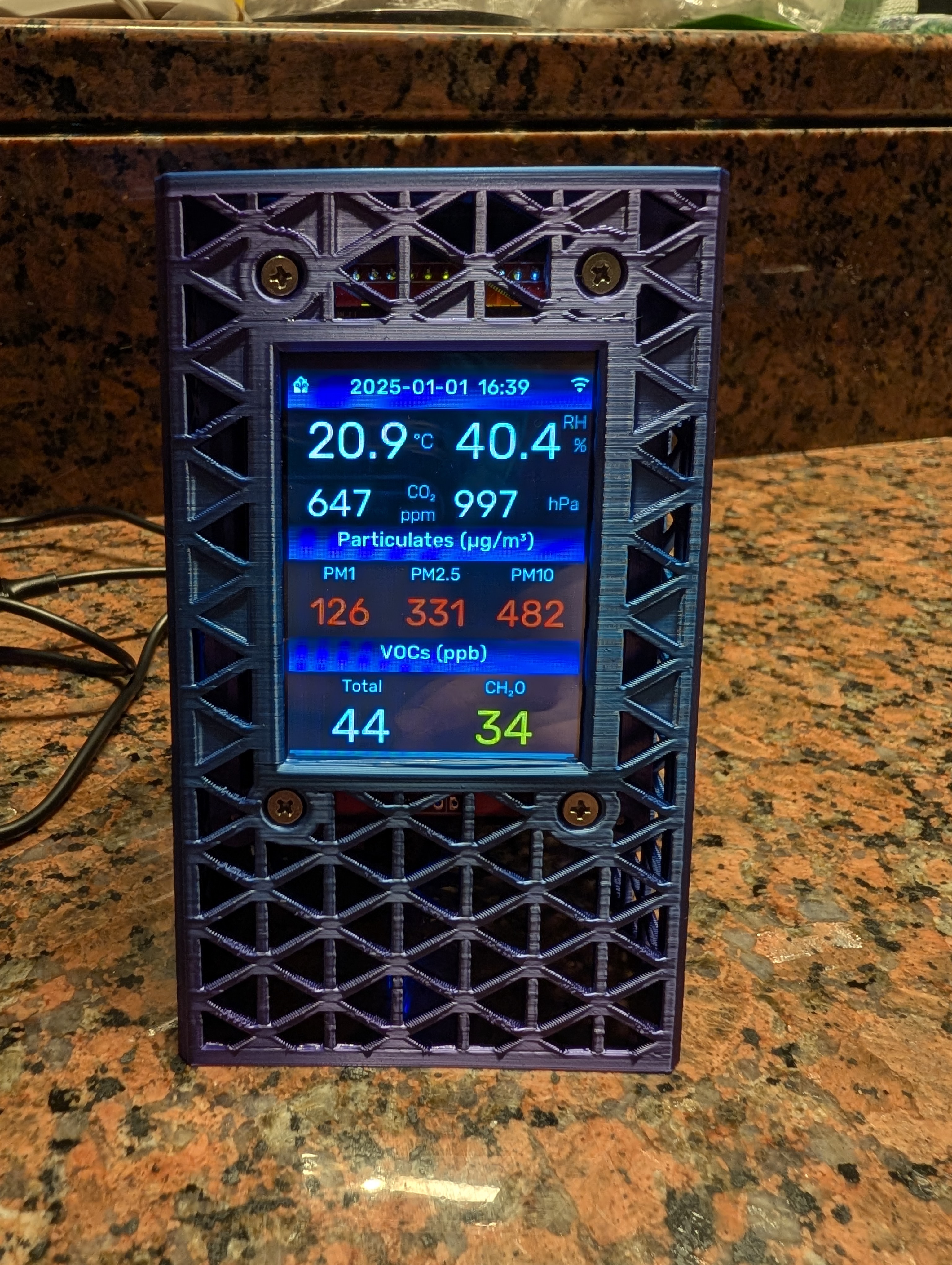 3D Printer Emission Sensor Array (Sensorbox v2) - LVGL Display — miniatura 2