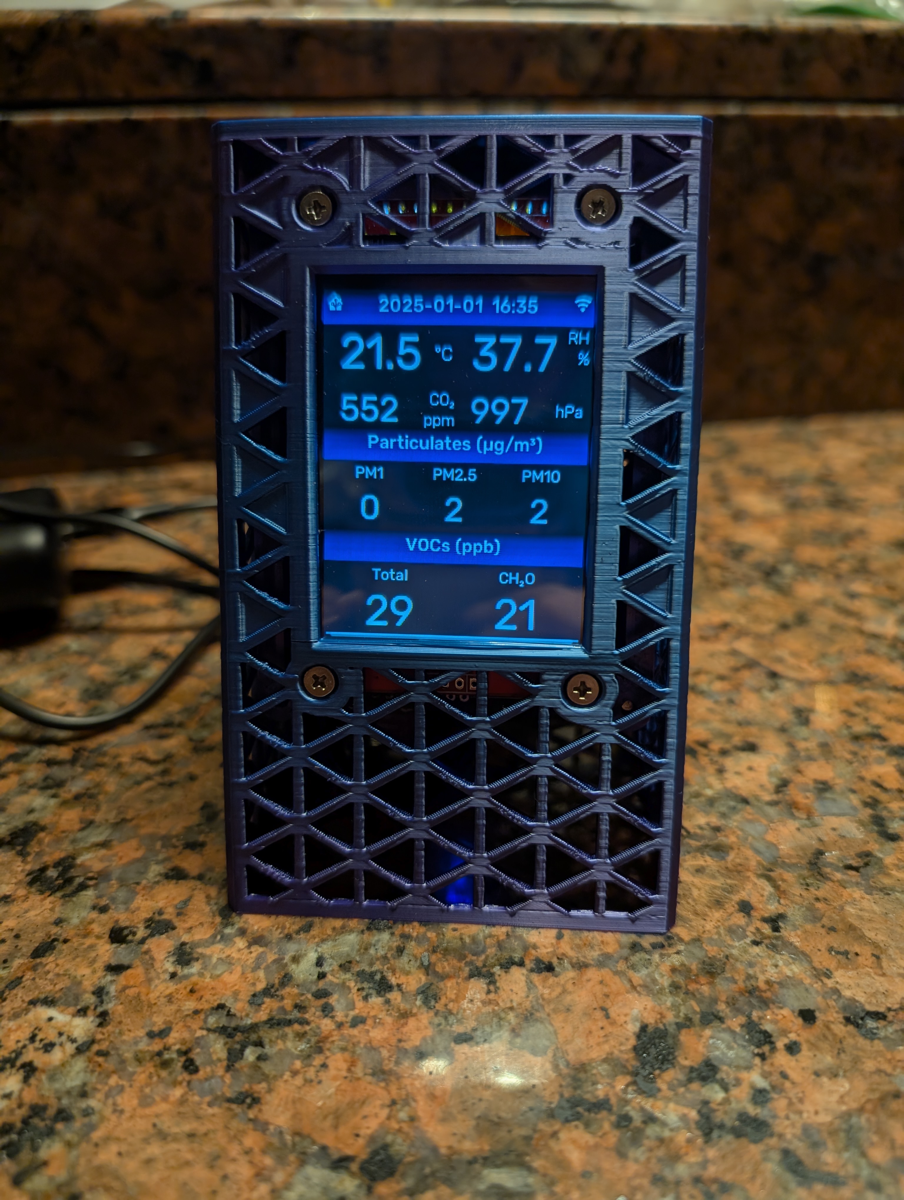 3D Printer Emission Sensor Array (Sensorbox v2) - LVGL Display