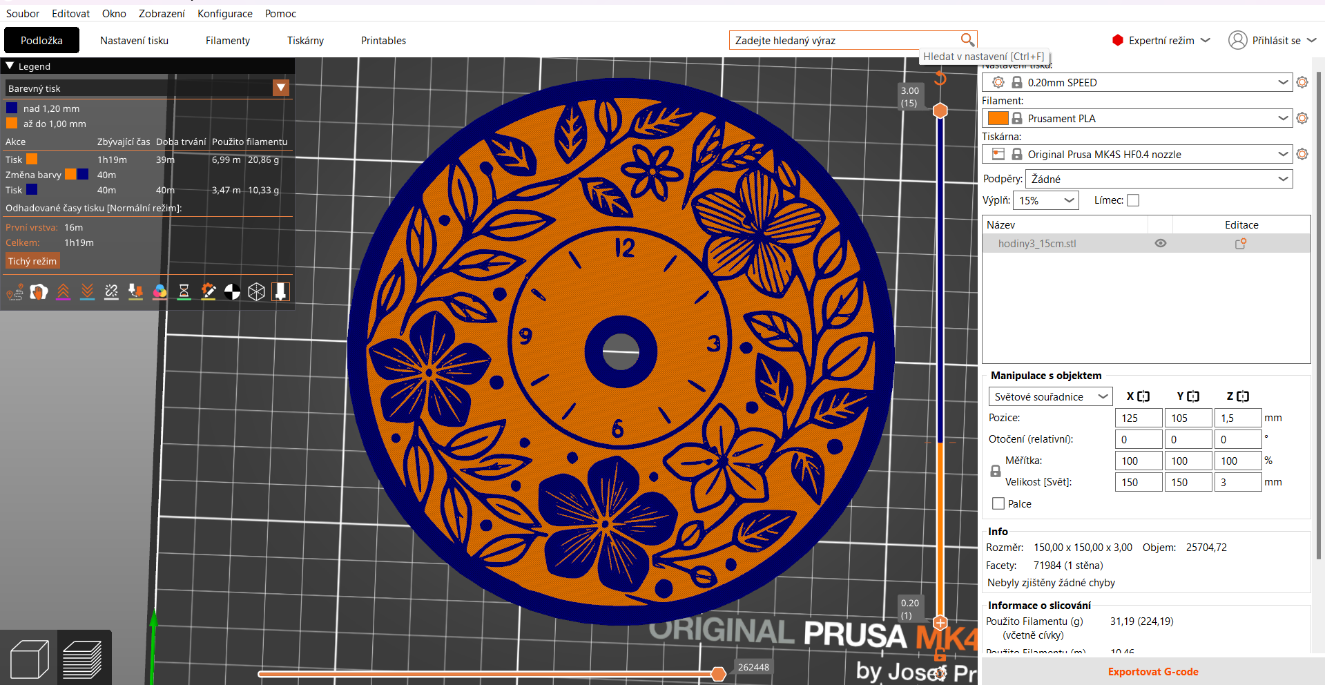Miniatura 3 do modelo 3D Round flower clock face (clock dial) (3)