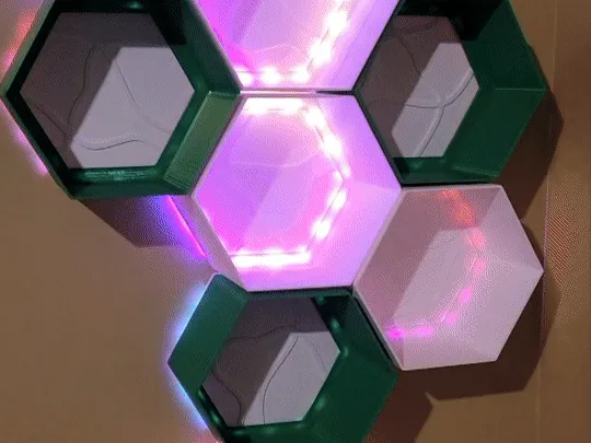 Hexagonal LED Shelf V2