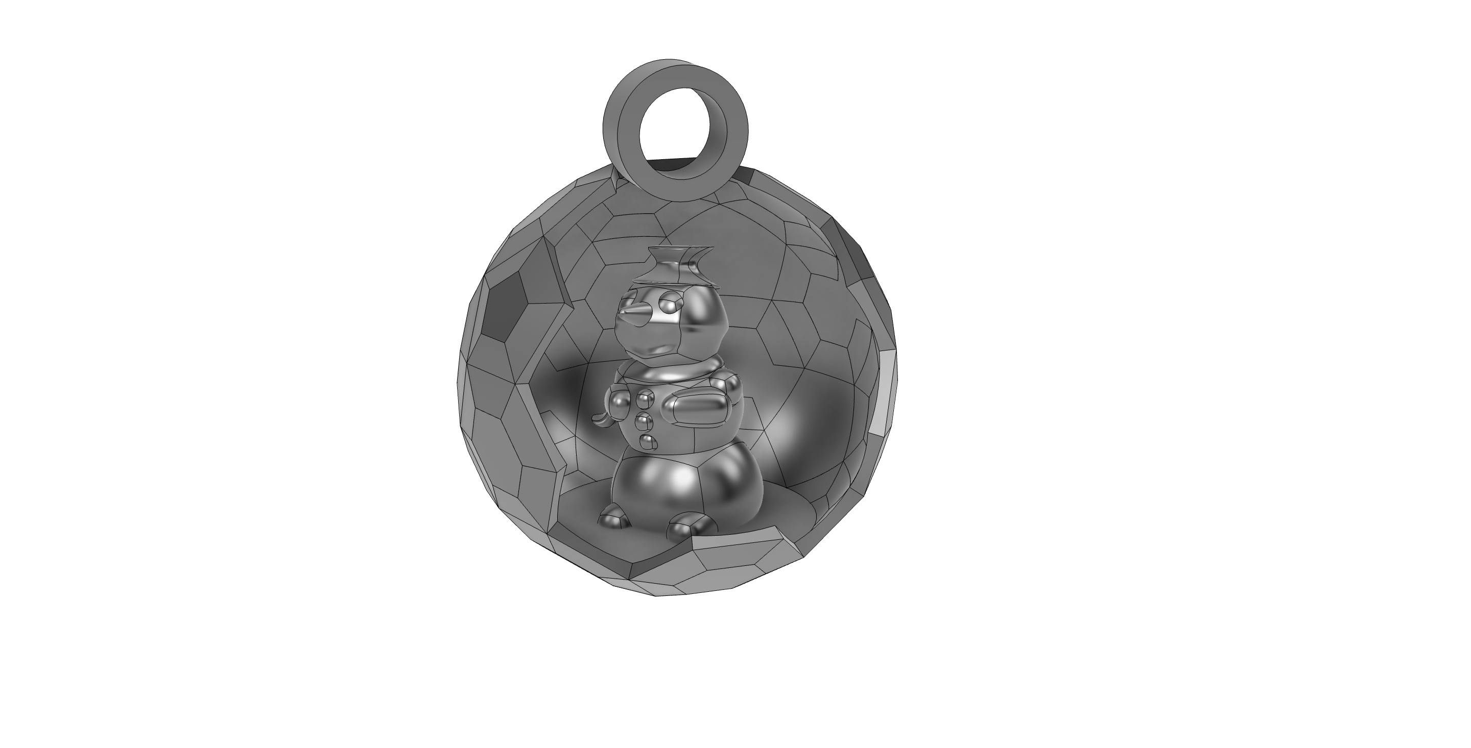 Christmas Ornaments - bauble with a snowman