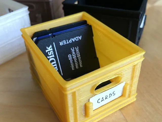Miniature Stackable Milk Crate (don't forget to remove the built-in support)