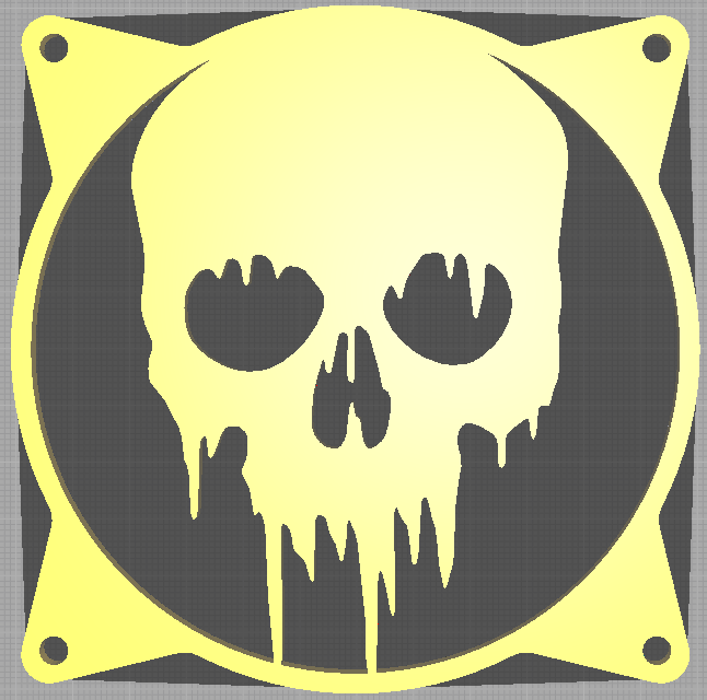 Melting Skull Fan Grill