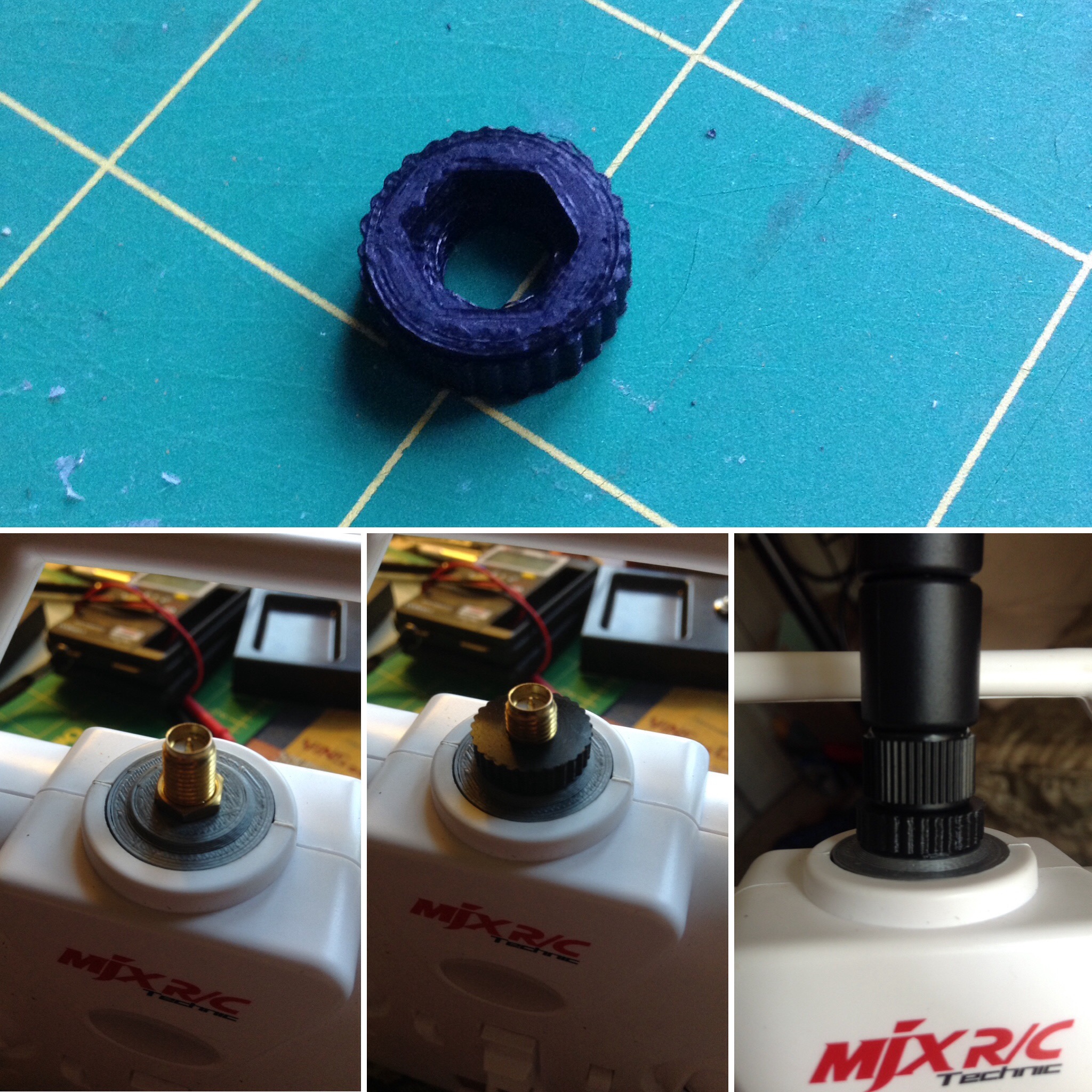 RSMA/SMA antenna spacer/tightener